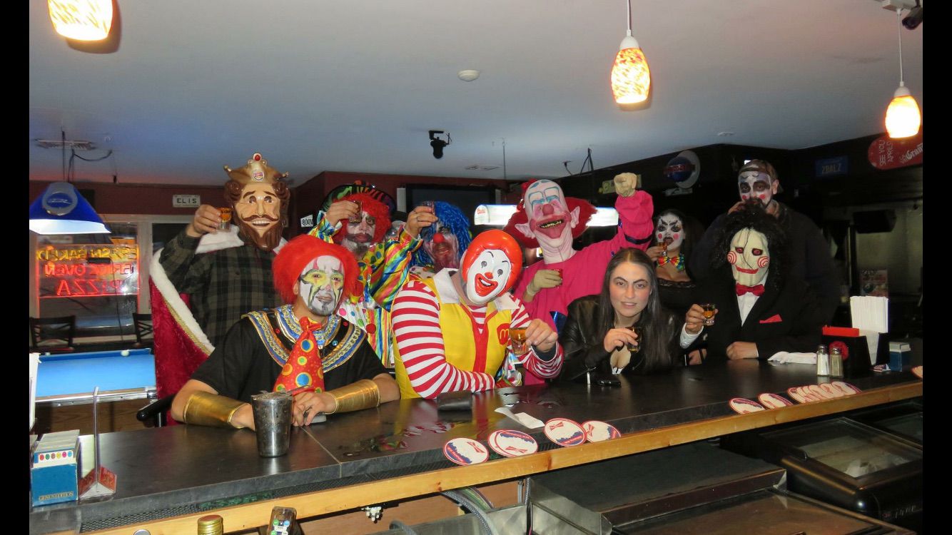 Barry Billcliff in a costume party social-event photo from his archive