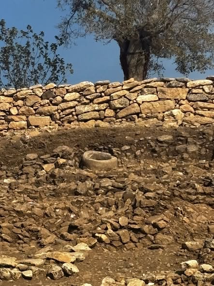 Stone wall and excavation area from Barry Billcliff's Facebook travel archive