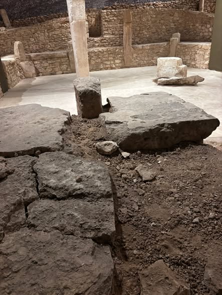 Ancient stonework and interior excavation area from Barry Billcliff's Facebook travel archive