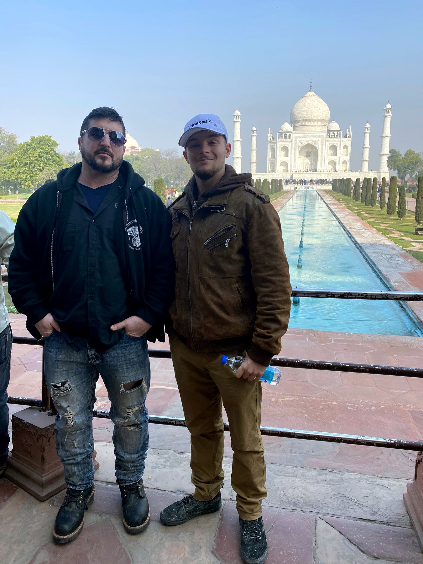 Barry Billcliff family travel photo at the Taj Mahal in India