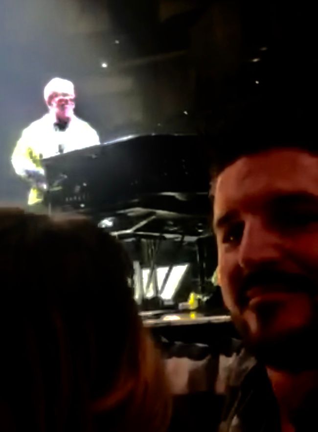 Barry Billcliff in a live music concert selfie from his archive