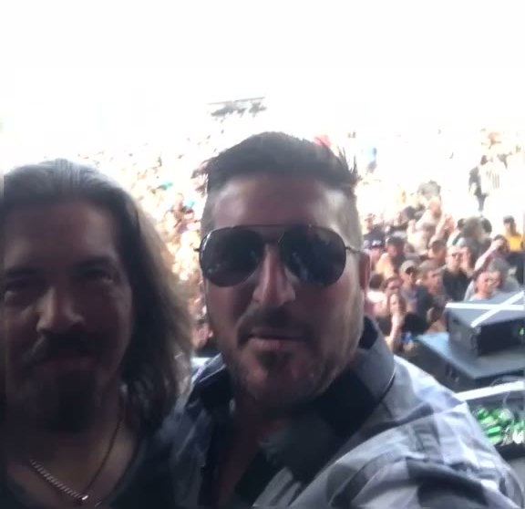 Barry Billcliff in a live music crowd selfie video still from his archive